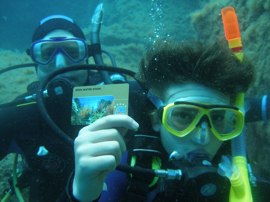 At the end of your PADI Open Water course you get a special 5* PADI qualification card