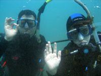 A Father and son practice their signals together (well .. nearly)