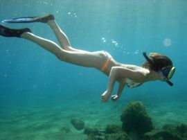 Het subtropishe water van Gran Canaria is warm genoeg om het gehele jaar door te snorkelen.